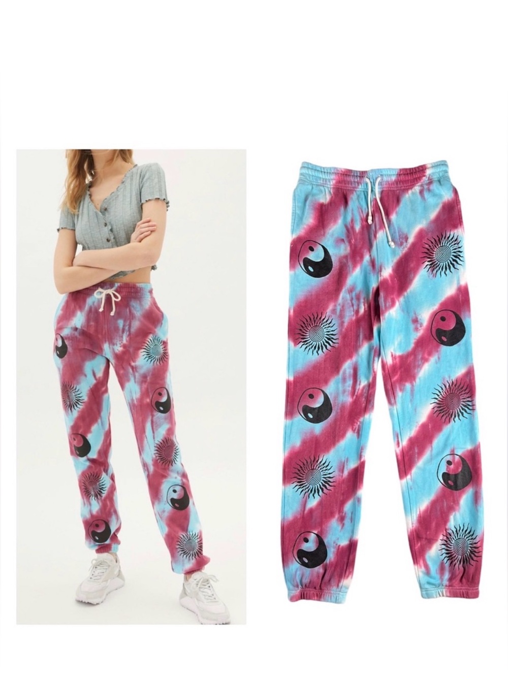 Urban Outfitters Out From Under Kya Printed Fleece Jogger Pants Size Medium